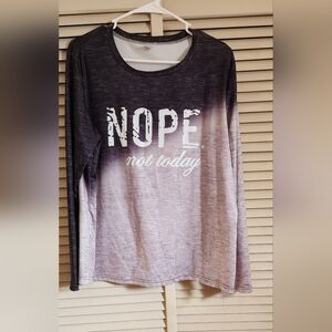 Purple and Black Graphic Long Sleeve Shirt